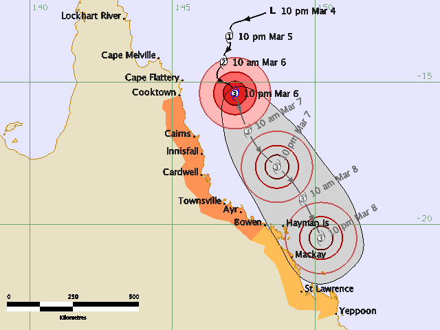cyclones in queensland. the coast of Queensland.