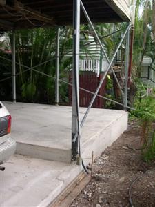 The Front of the slab is 50cm above the ground level