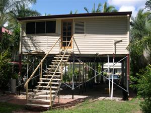 Cross Bracing on the Stumps of our Queenslander