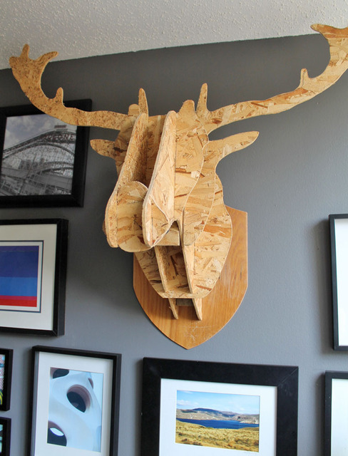 Wall Mounted Wooden Animal Heads