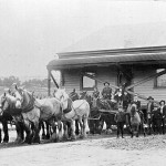 House Being Moved by Horses